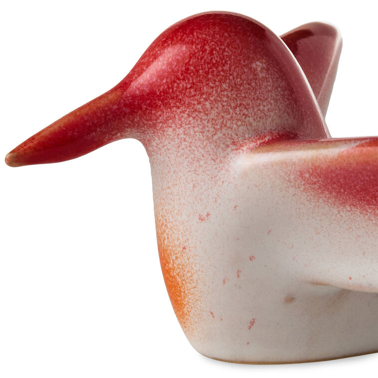 Hallmark Sculpted Red And Orange Hummingbird Figurine 1.85"
