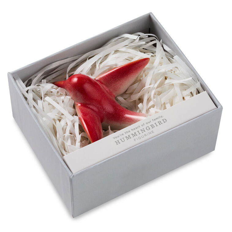 Hallmark Sculpted Red And Orange Hummingbird Figurine 1.85"
