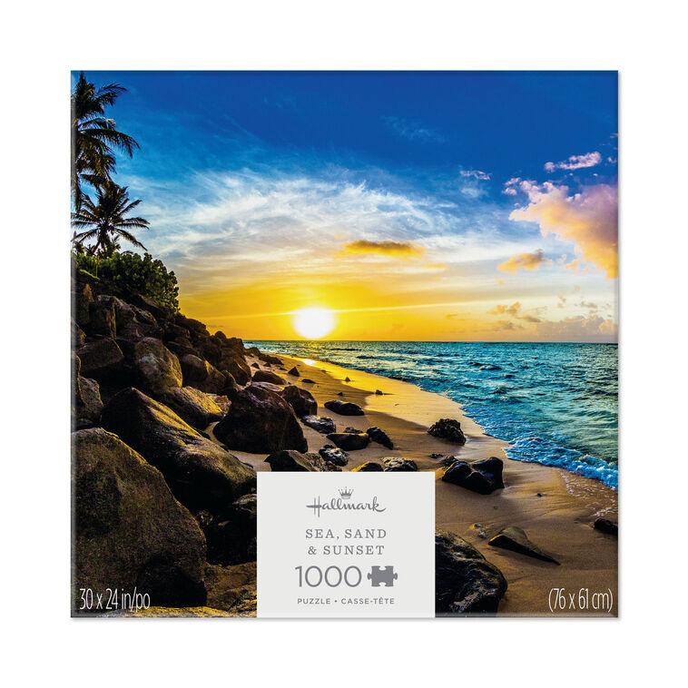 hallmark Sea Sand and Sunset 1000-Piece Jigsaw Puzzle