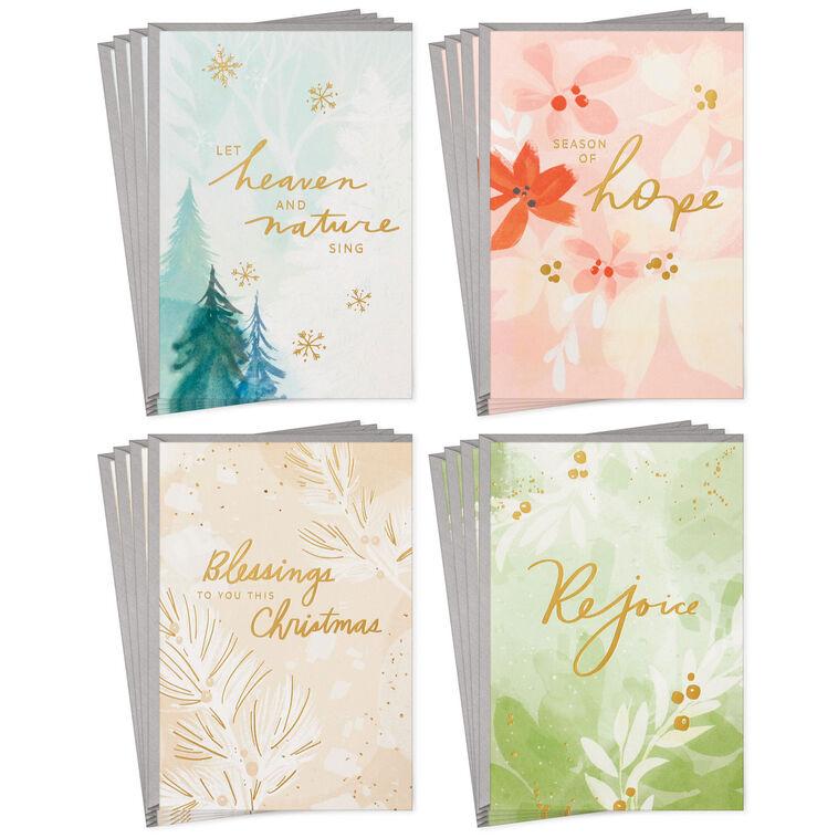 hallmark Season of Hope and Beauty Boxed Christmas Cards Assortment Pack of 16