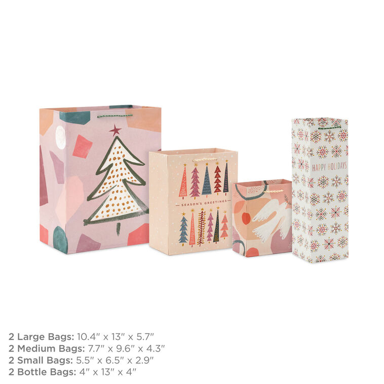 Hallmark Season's Greetings 8-Pack Assortment Holiday Gift Bags