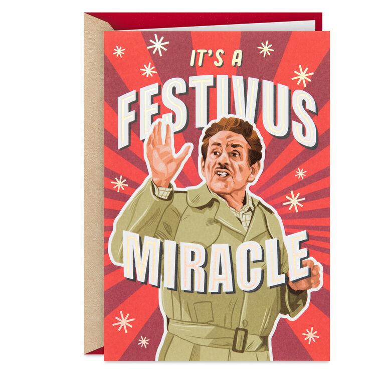 hallmark Seinfeld Festivus Miracle Funny Holiday Card