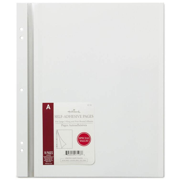 Hallmark Self-Adhesive Photo Refill Pages Pack Of 16