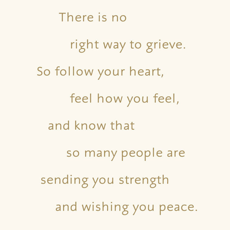 Hallmark Sending You Strength And Peace Sympathy Card