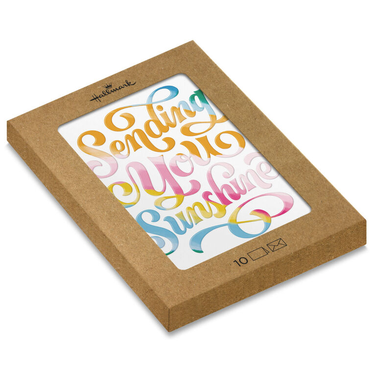 hallmark Sending You Sunshine Blank Notes Pack of 10
