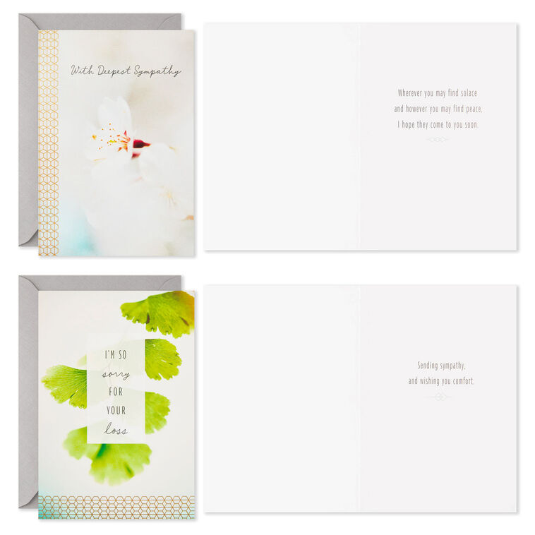 Hallmark Serene Photo Assortment Sympathy Cards Pack Of 16
