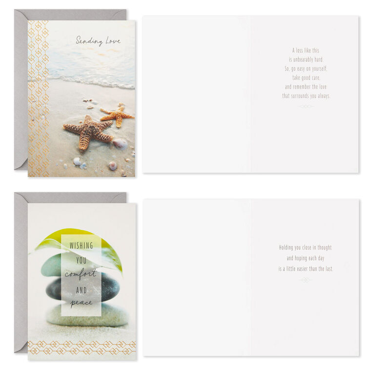 Hallmark Serene Photo Assortment Sympathy Cards Pack Of 16