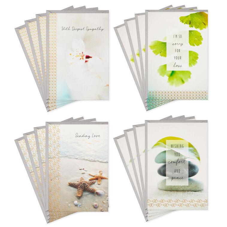 hallmark Serene Photo Assortment Sympathy Cards Pack of 16