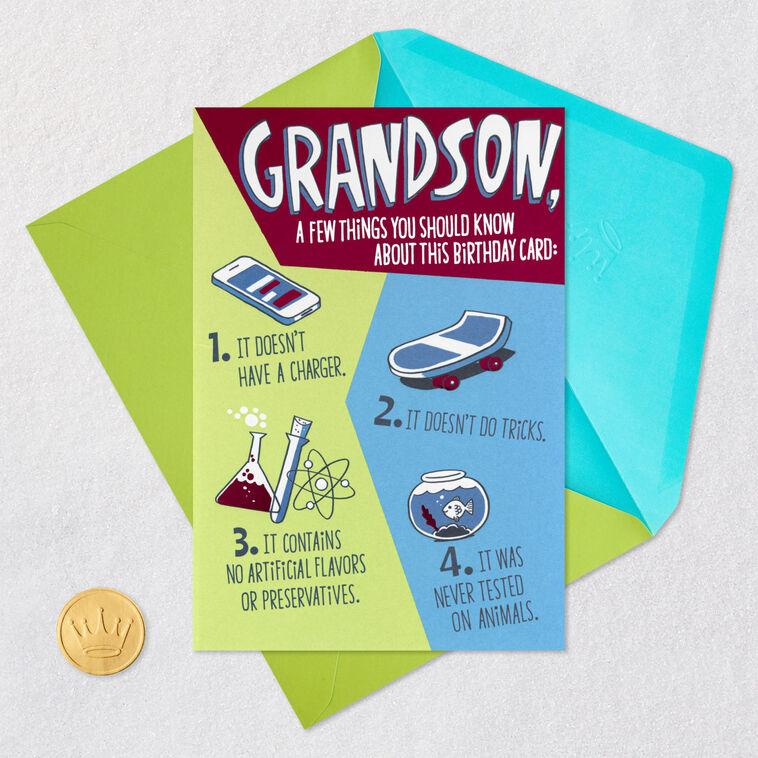 Hallmark Seriously Big Wishes Funny Pop-Up Birthday Card For Grandson