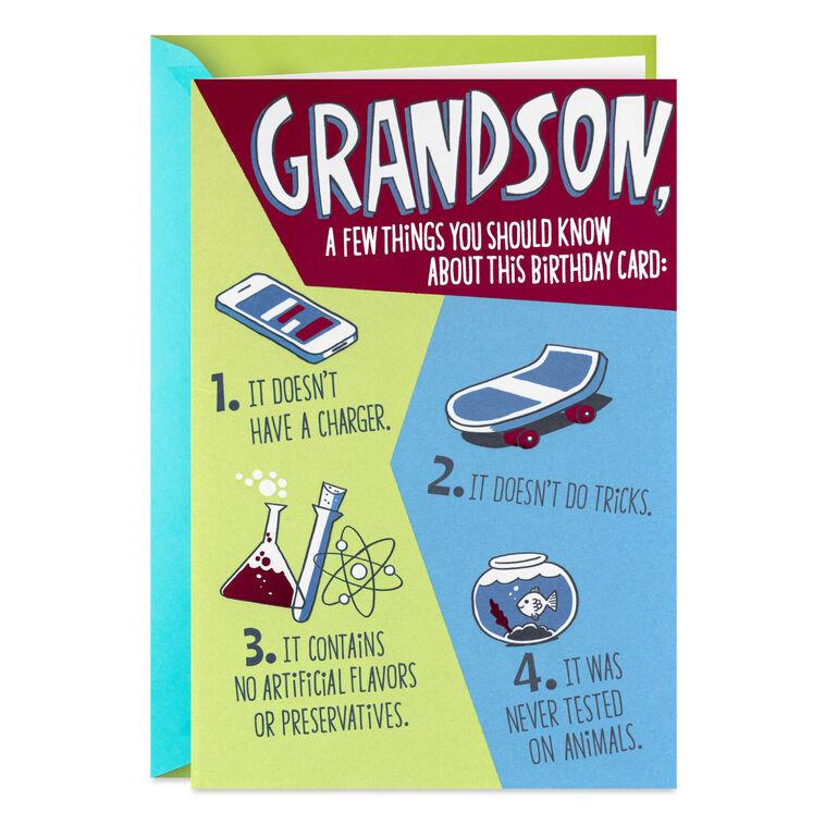 hallmark Seriously Big Wishes Funny Pop-Up Birthday Card for Grandson