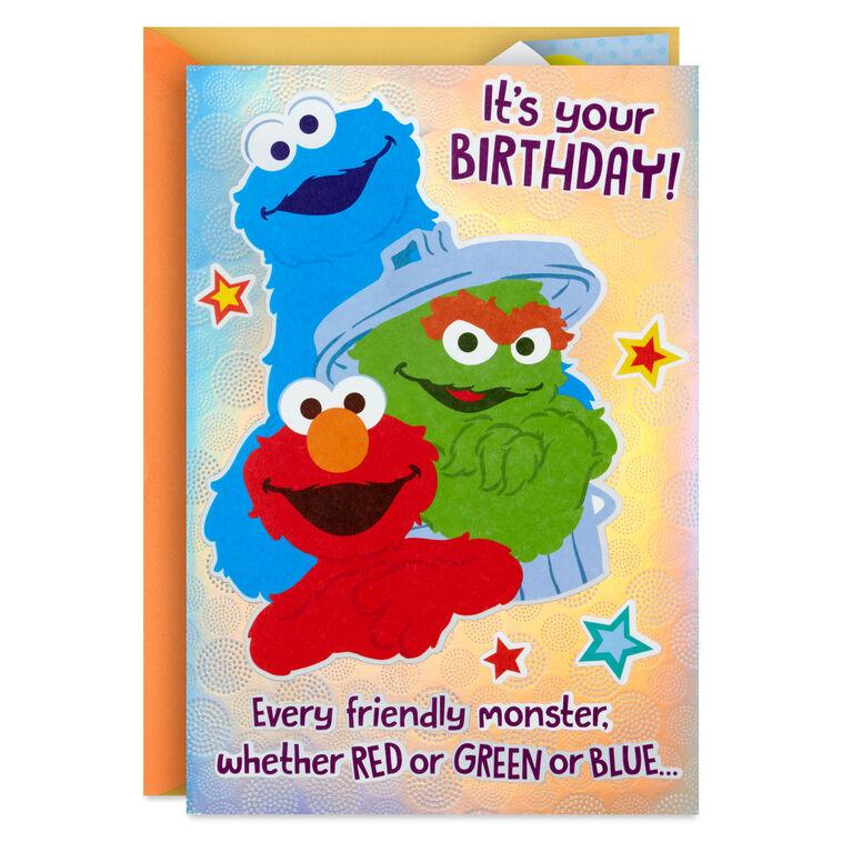 hallmark Sesame Street® Extra Happy Pop-Up Birthday Card for Kids