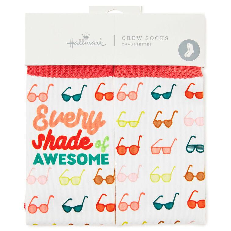 Hallmark Shades Of Awesome Sunglasses Fun Crew Socks