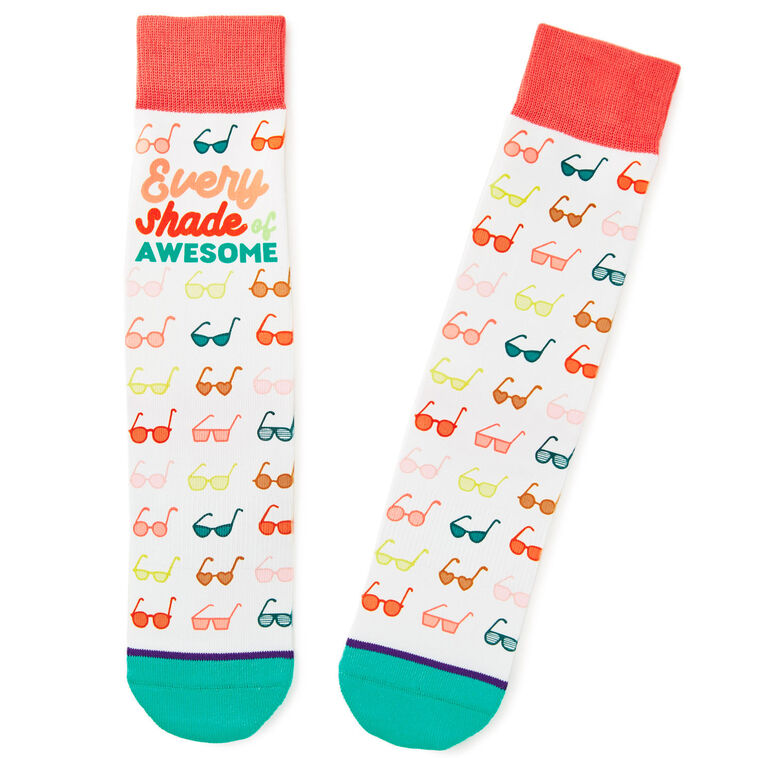 hallmark Shades of Awesome Sunglasses Fun Crew Socks