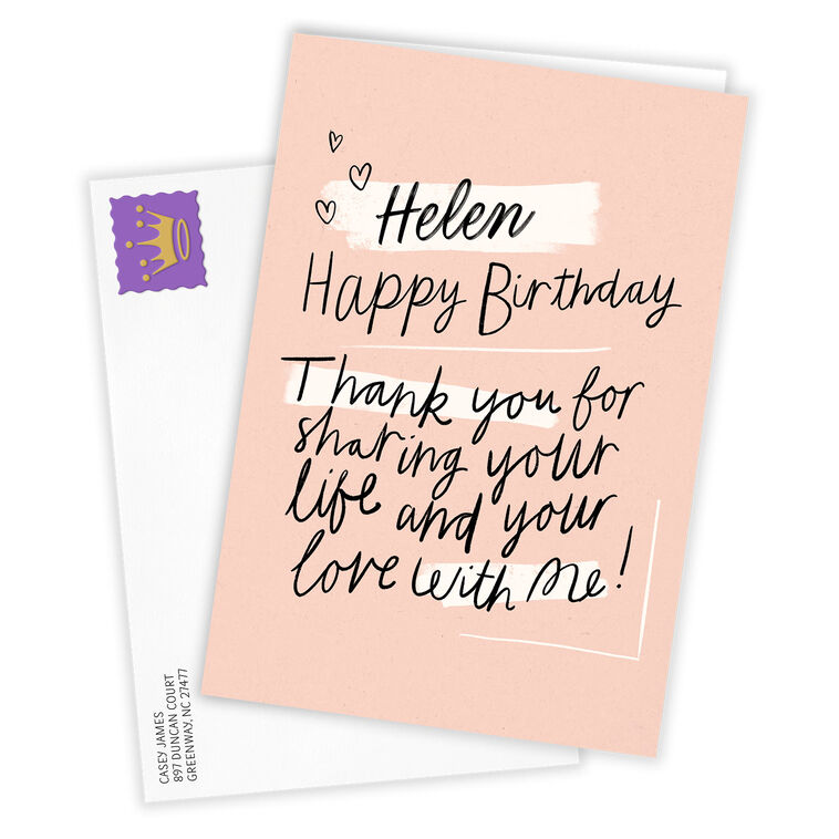 Hallmark Sharing Life And Love Together Custom Birthday Card
