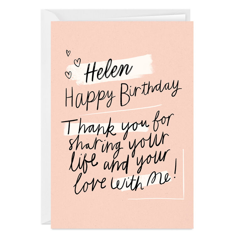 hallmark Sharing Life and Love Together Custom Birthday Card