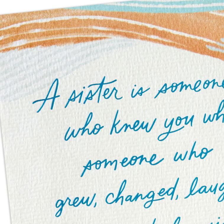 Hallmark She'll Be A Part Of You Always Sympathy Card For Loss Of Sister