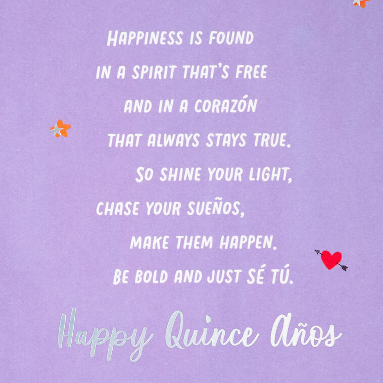Hallmark Shine Your Light Bilingual Quinceañera Card