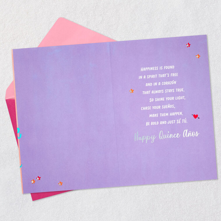 Hallmark Shine Your Light Bilingual Quinceañera Card