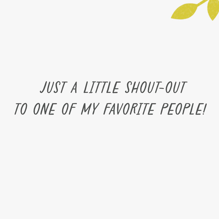 Hallmark Shout-Out To One Of My Favorite People Thinking Of You Card