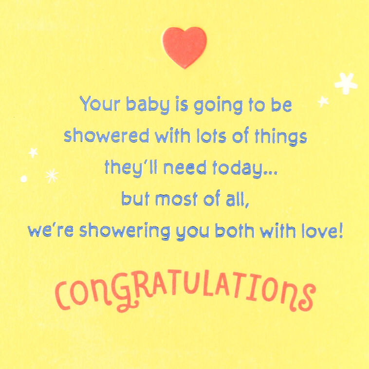 Hallmark Showered With Love Baby Shower Card From All