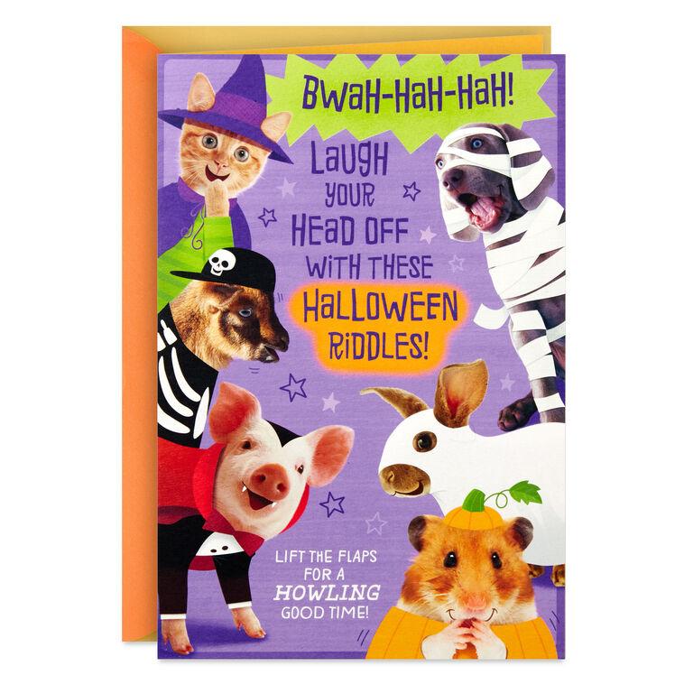 hallmark Silly Riddles Funny Halloween Card for Kids