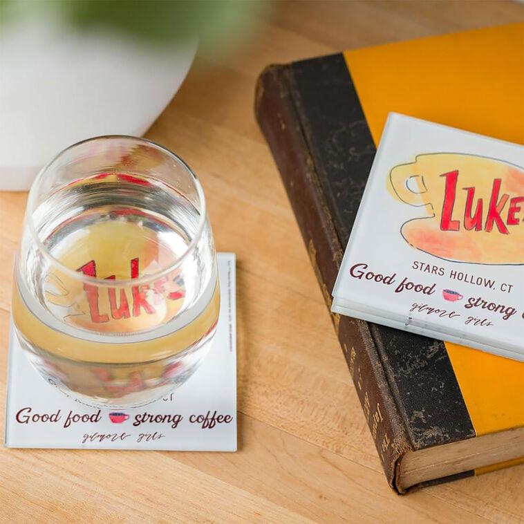 Hallmark Silver Buffalo Gilmore Girls Luke's Diner Sign Coasters Set Of 4