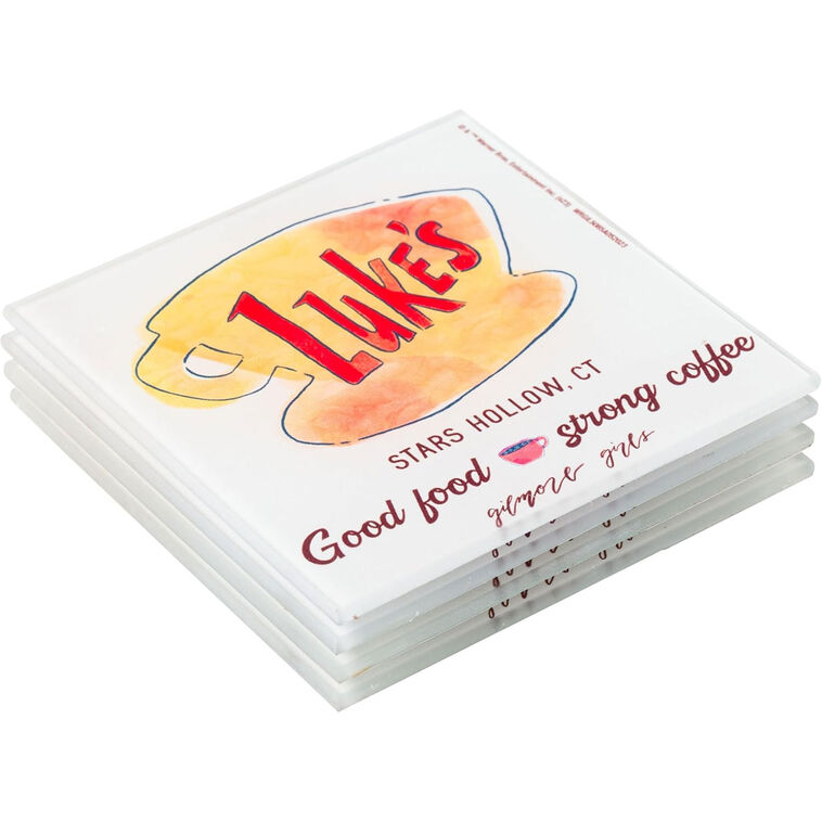 hallmark Silver Buffalo Gilmore Girls Luke's Diner Sign Coasters Set of 4