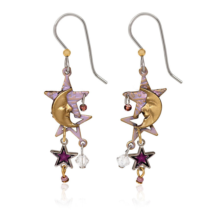 hallmark Silver Forest Celestial Cascade Mixed Metal Drop Earrings