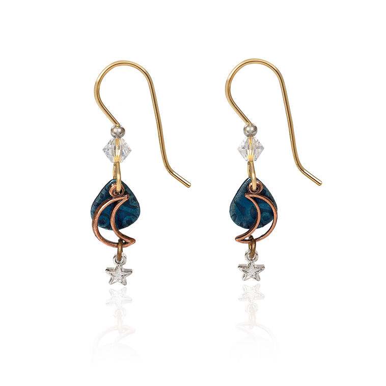 hallmark Silver Forest Delicate Skyscape Cascade Mixed Metal Drop Earrings