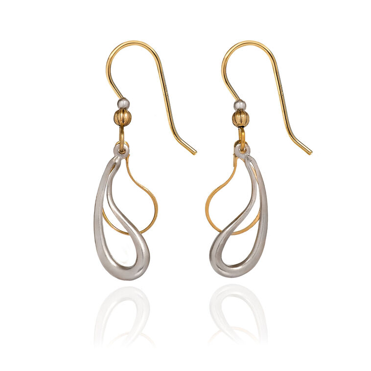 hallmark Silver Forest Playful Paisley Duet Drop Earrings