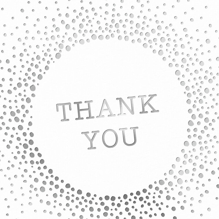 Hallmark Silver Sparkle Blank Thank You Notes Pack Of 10