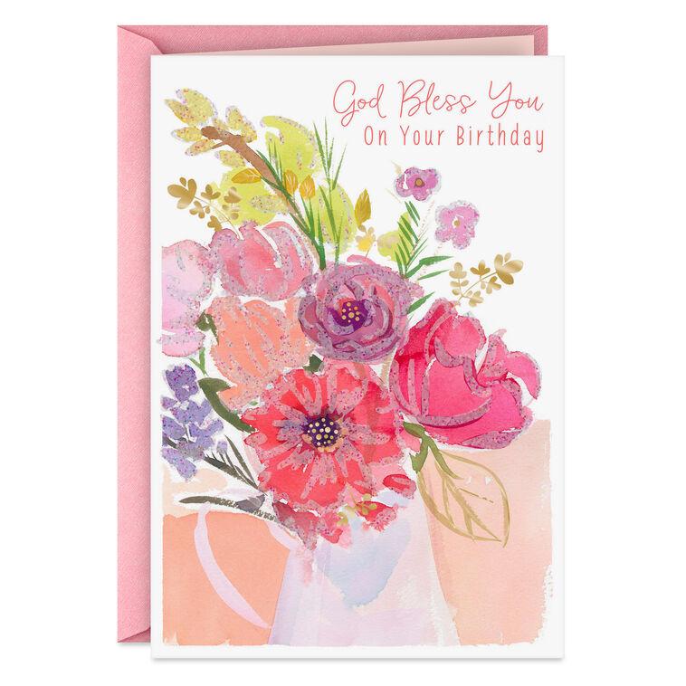 hallmark Simple Joys and Bright Blessings Religious Birthday Card