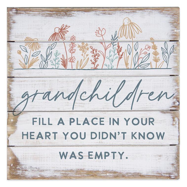 hallmark Simply Said Grandchildren Quote Petite Pallet Wood Sign 8x8