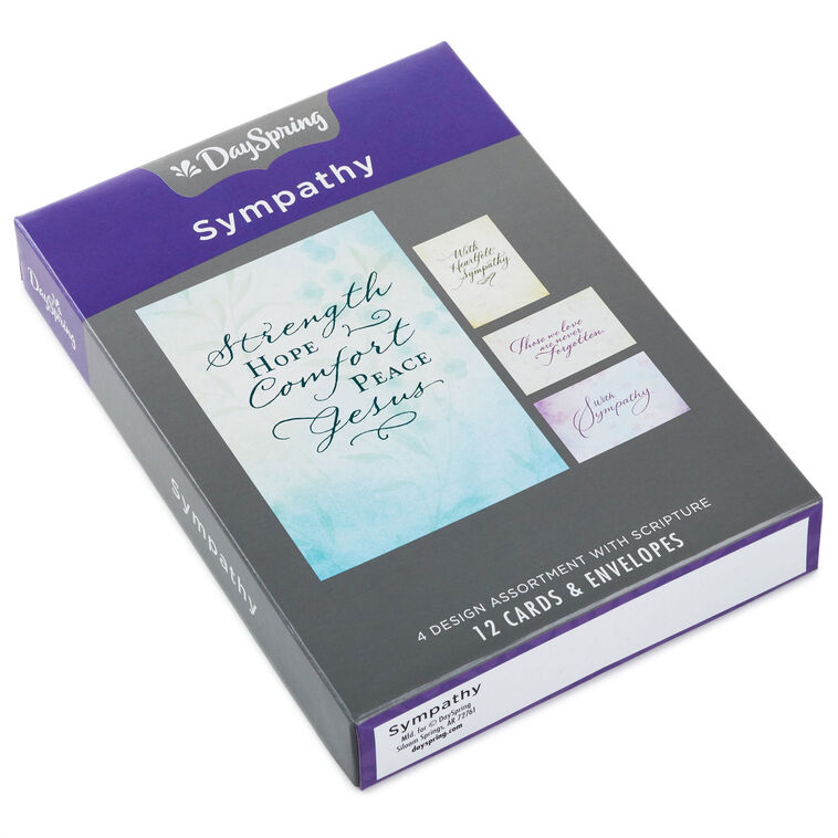Hallmark Simply Stated Boxed Religious Sympathy Cards Assortment Pack Of 12
