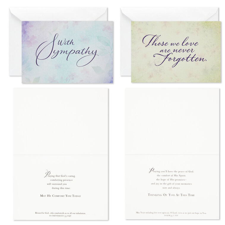 Hallmark Simply Stated Boxed Religious Sympathy Cards Assortment Pack Of 12