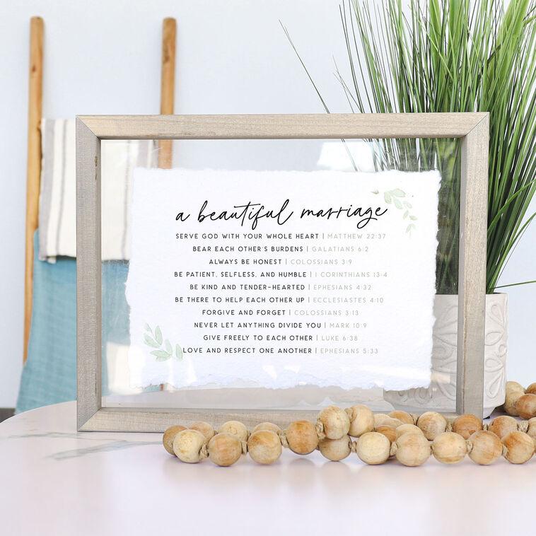 Hallmark Sincere Surroundings Beautiful Marriage Floating Art Sign