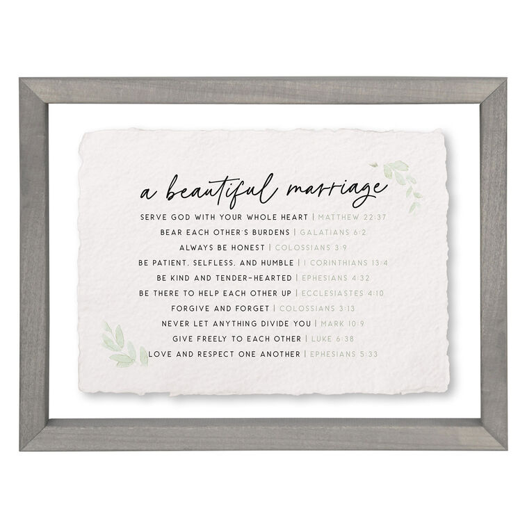 hallmark Sincere Surroundings Beautiful Marriage Floating Art Sign