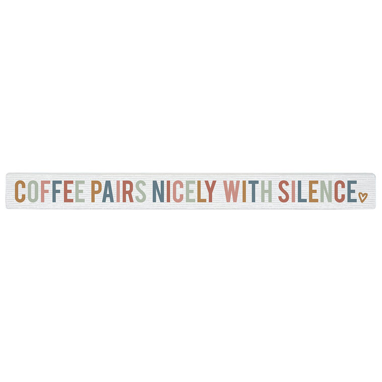 hallmark Sincere Surroundings Coffee and Silence Wood Quote Sign