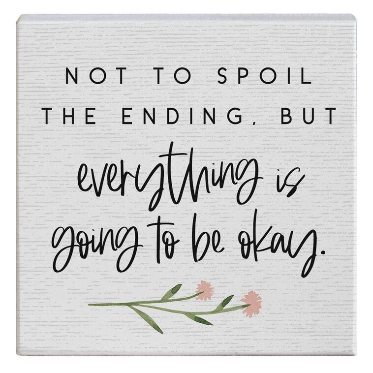hallmark Sincere Surroundings Everything Is OK Wood Quote Sign