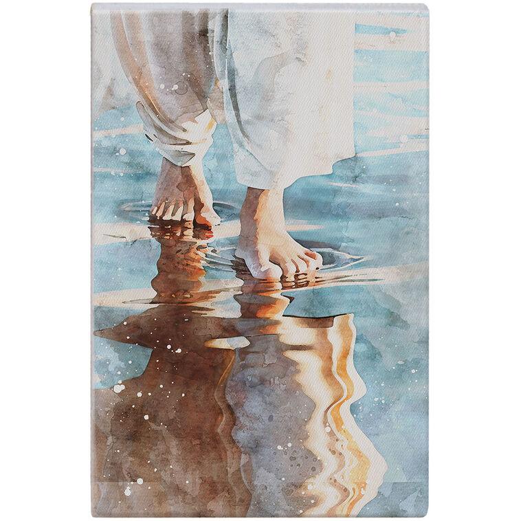 hallmark Sincere Surroundings Jesus Walking on Water Wood Block