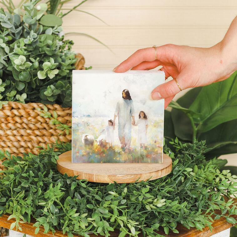 Hallmark Sincere Surroundings Jesus With Children Wood Block