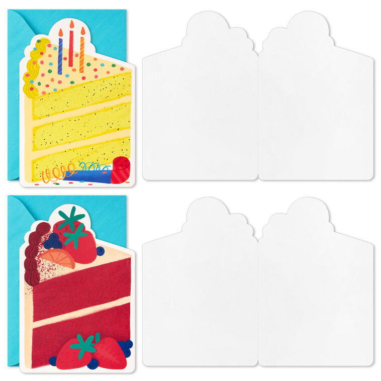 Hallmark Slice Of Cake Assorted Birthday Cards Pack Of 16