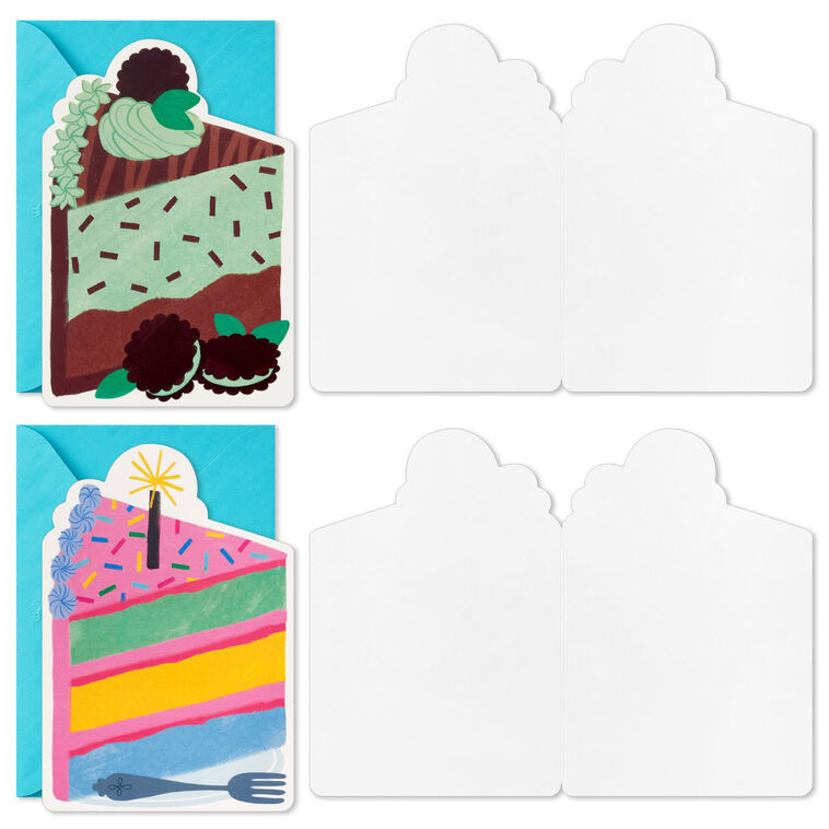 Hallmark Slice Of Cake Assorted Birthday Cards Pack Of 16