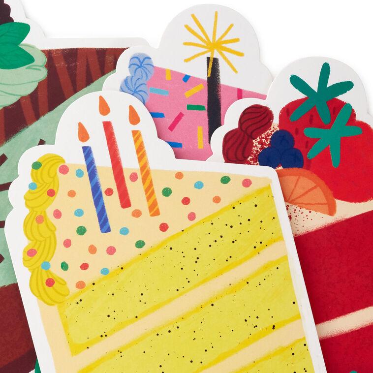 Hallmark Slice Of Cake Assorted Birthday Cards Pack Of 16