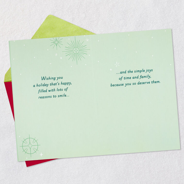 Hallmark Smiles And Simple Joys Christmas Card For Son-in-Law