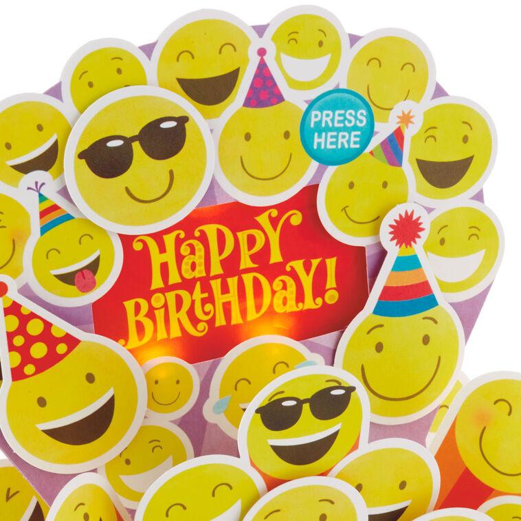 Hallmark Smiley Face Musical 3D Pop-Up Birthday Card With Light