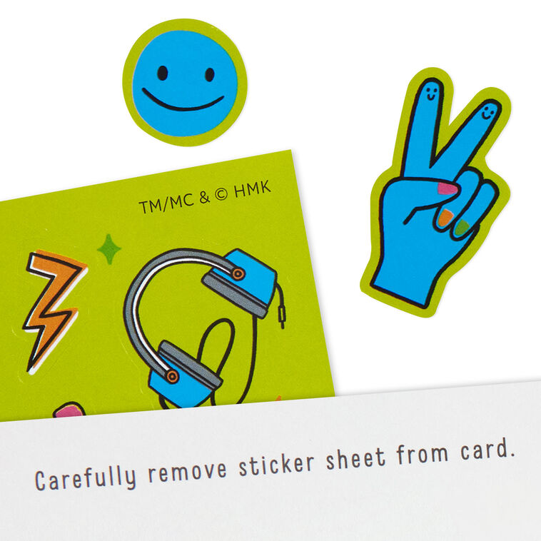 Hallmark Smiley Face With Sunglasses 11th Birthday Card With Stickers