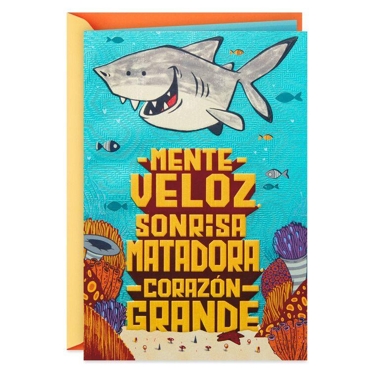 hallmark Smiling Shark Spanish-Language Birthday Card for Him