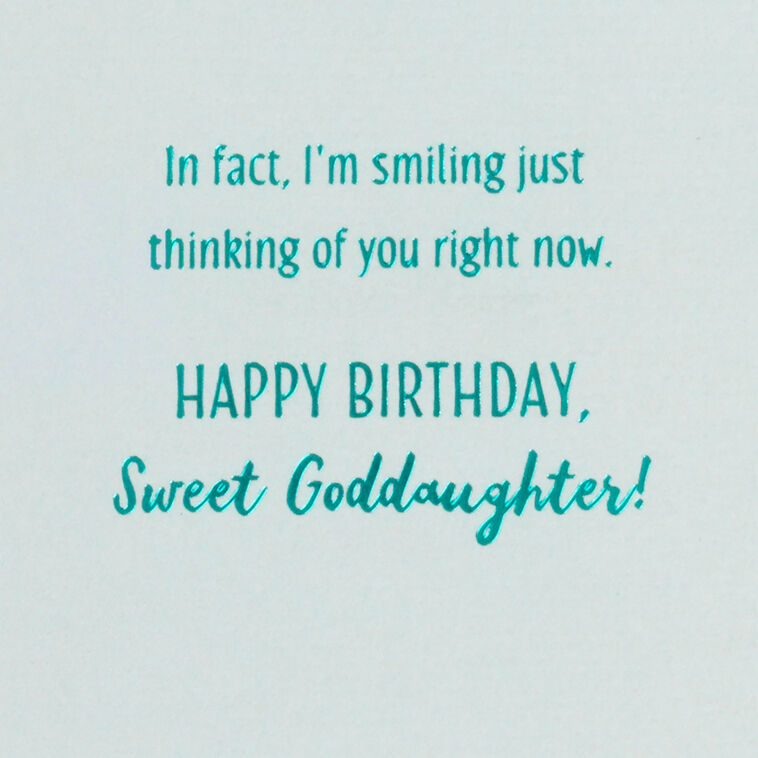 Hallmark Smiling Thinking Of You Birthday Card For Goddaughter