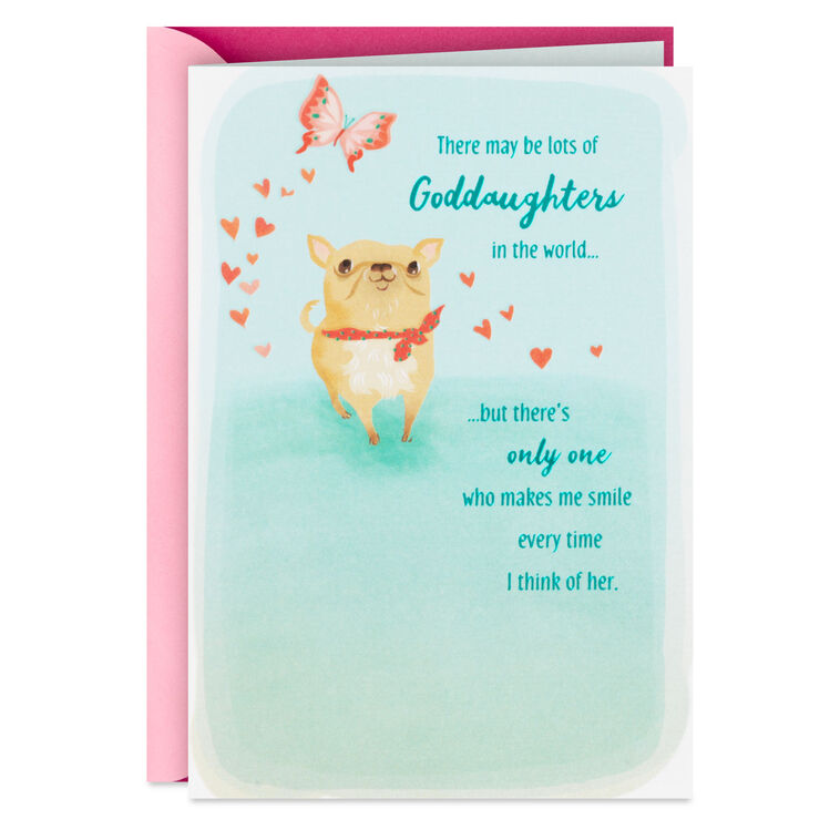 hallmark Smiling Thinking of You Birthday Card for Goddaughter
